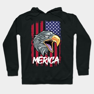 Eagle Merica American Flag 4th of July Independence Day Hoodie